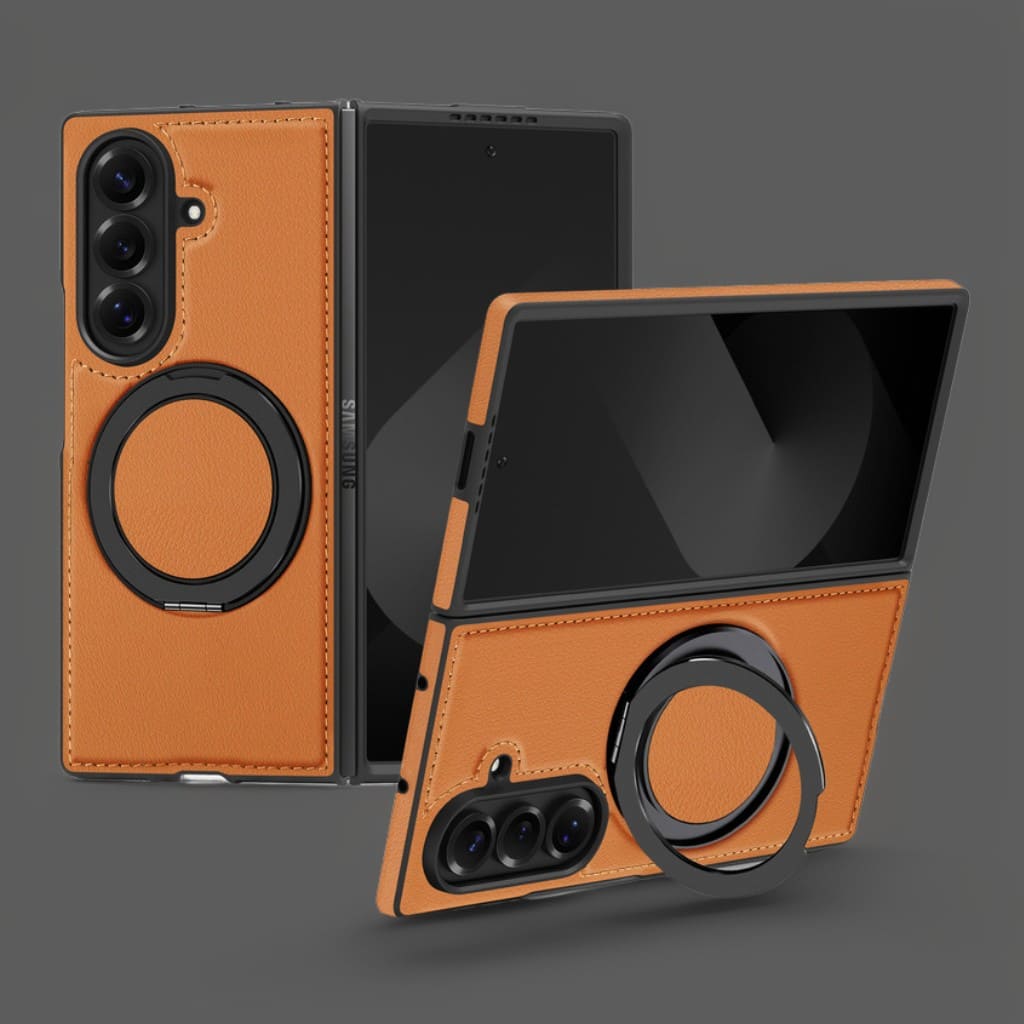 Leather 360° Rotating Magnetic Stand Case for Samsung ZFold7