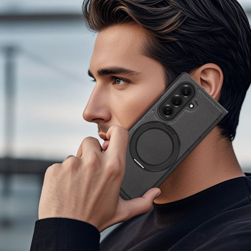 Leather 360° Rotating Magnetic Stand Case for Samsung ZFold7