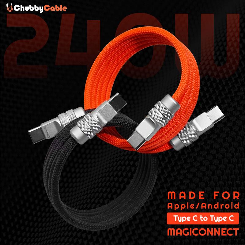 "MagiConnect" 240W Classic Magnetic Retractable Charging Cable‌
