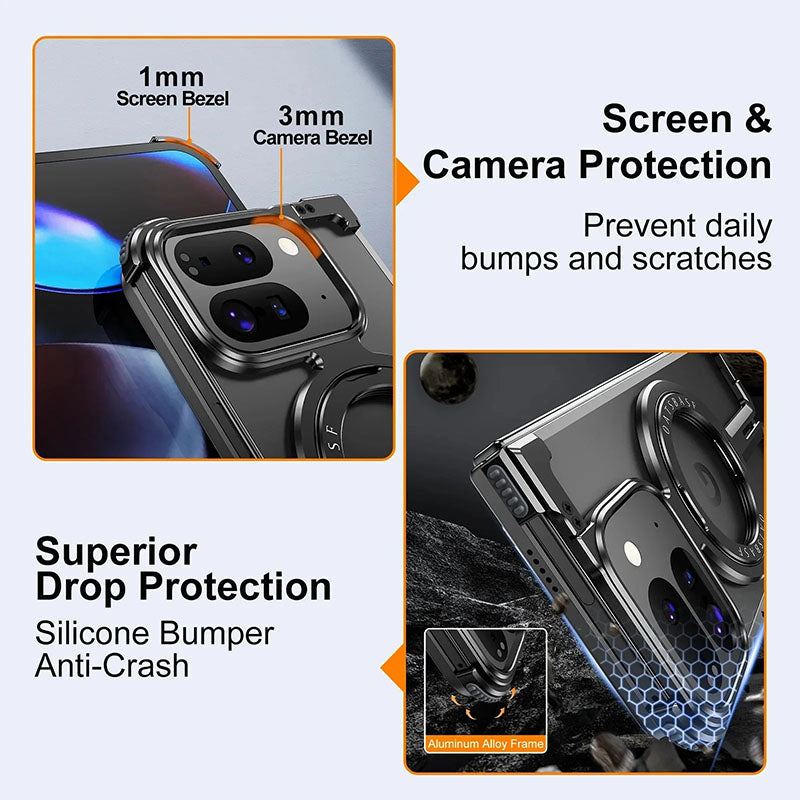 Magnetic Aluminum Frameless Phone Case For Google Pixel Series