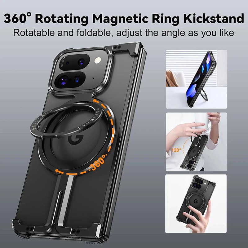 Magnetic Aluminum Frameless Phone Case For Google Pixel Series