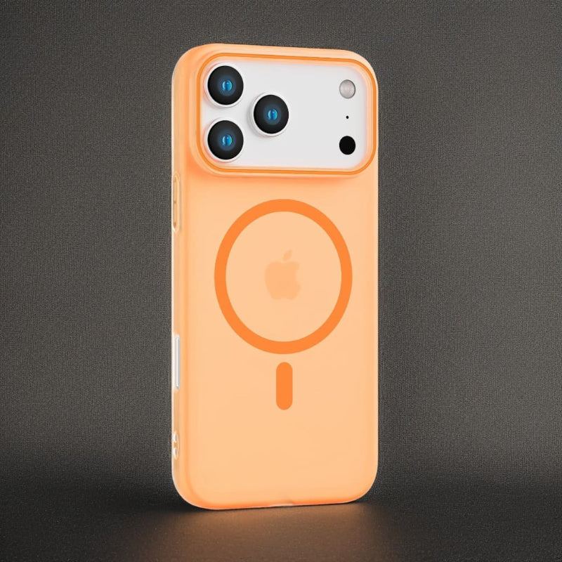 Magnetic Colorblock Slim Matte Case – Soft-Touch iPhone 17
