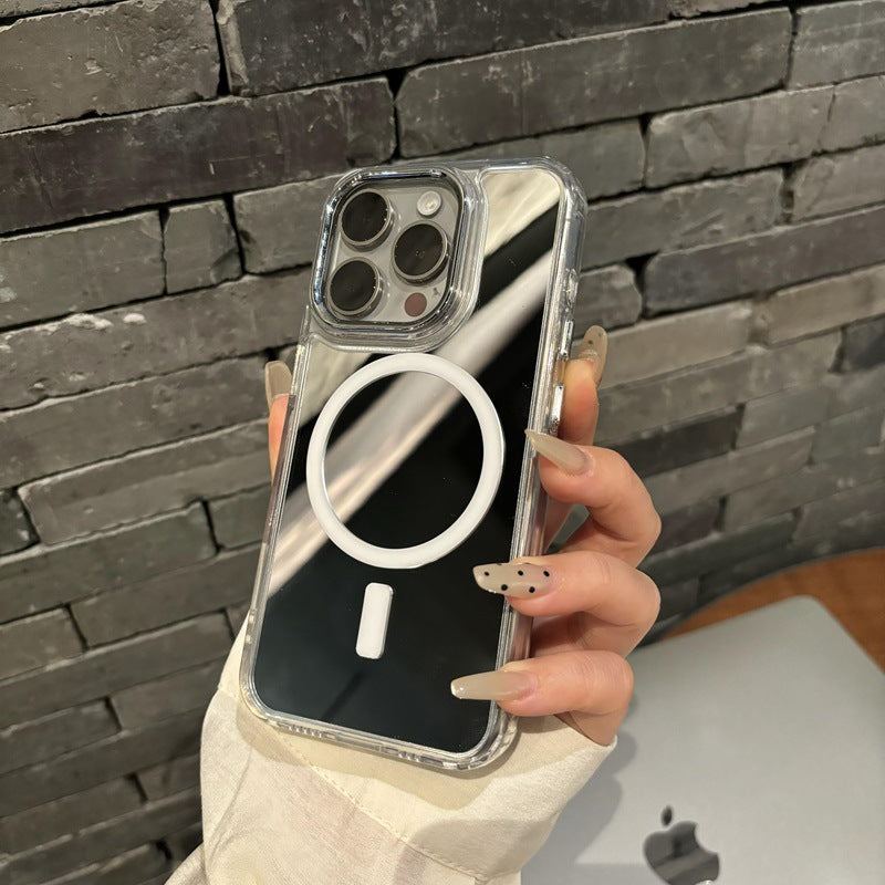 Magnetic Mirror Phone Case for iPhone – Makeup Mirror + MagSafe Support