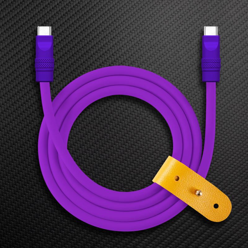 "Monochrome Chubby" 240W Classic Solid Color Fast Charging Cable