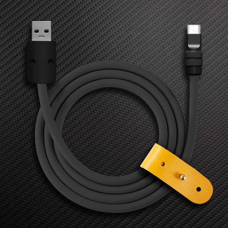 "Monochrome Chubby" 240W Classic Solid Color Fast Charging Cable