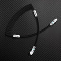 Black coiled USB-C charging cable with LED light