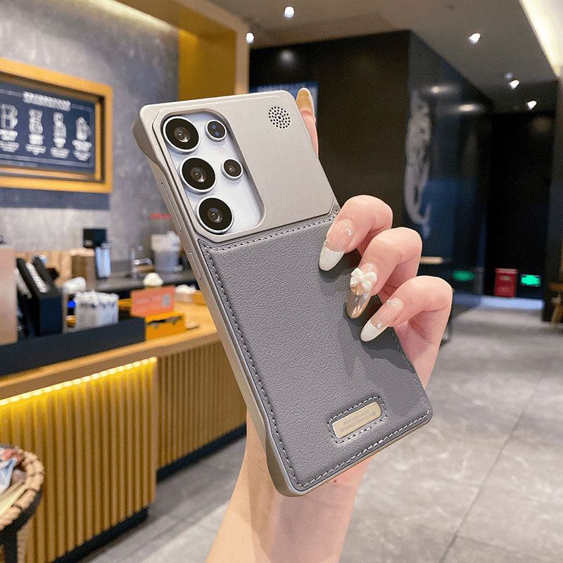 PC Imitation Leather Frameless Aromatherapy Mobile Phone Case For Samsung