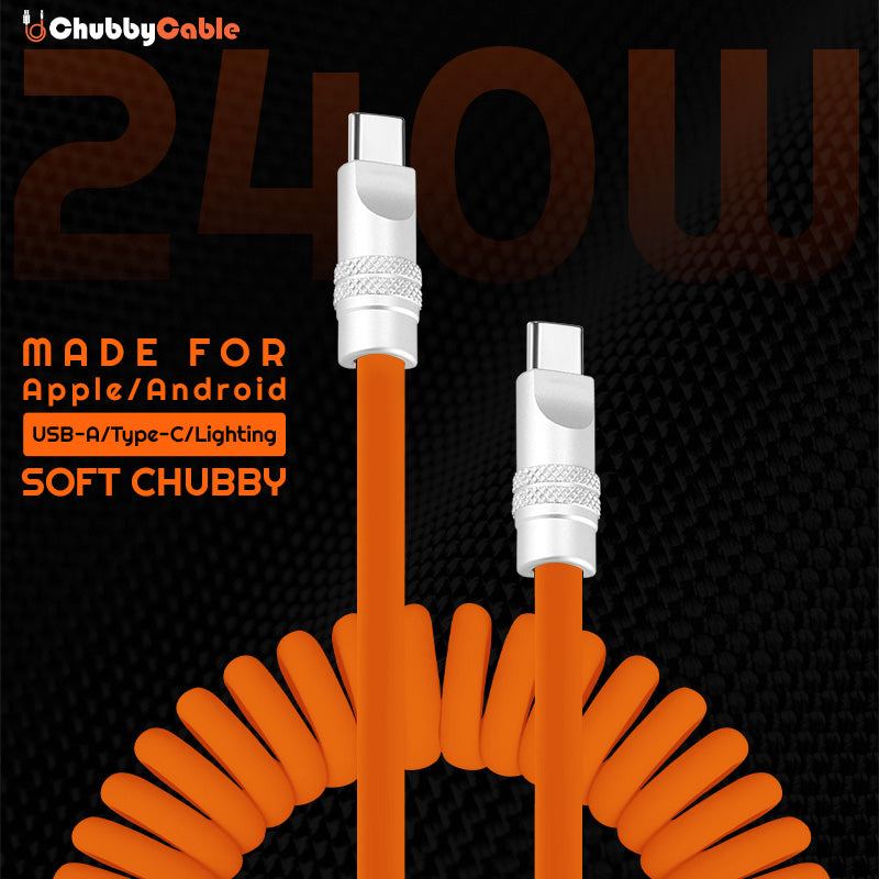 "Soft Chubby" 240W Spring Silicone Fast Charge Cable