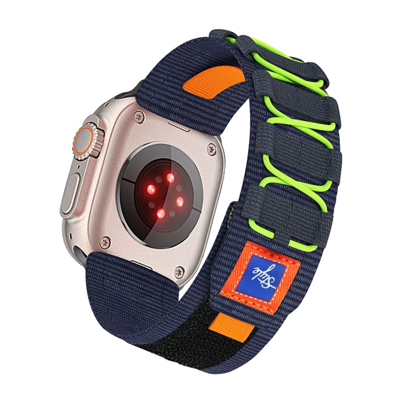 Sports Color Blocking Nylon Woven Band for Apple Watch & Galaxy Watch Ultra