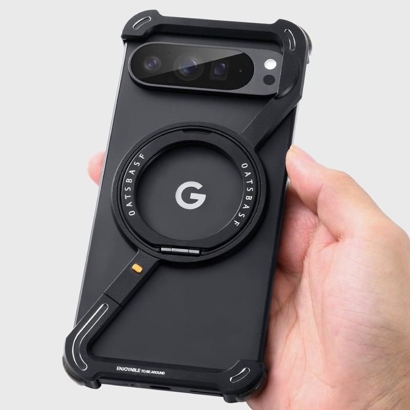 Z-Shaped Metal Hollow Magnetic Rotating Bracket Phone Case For Google