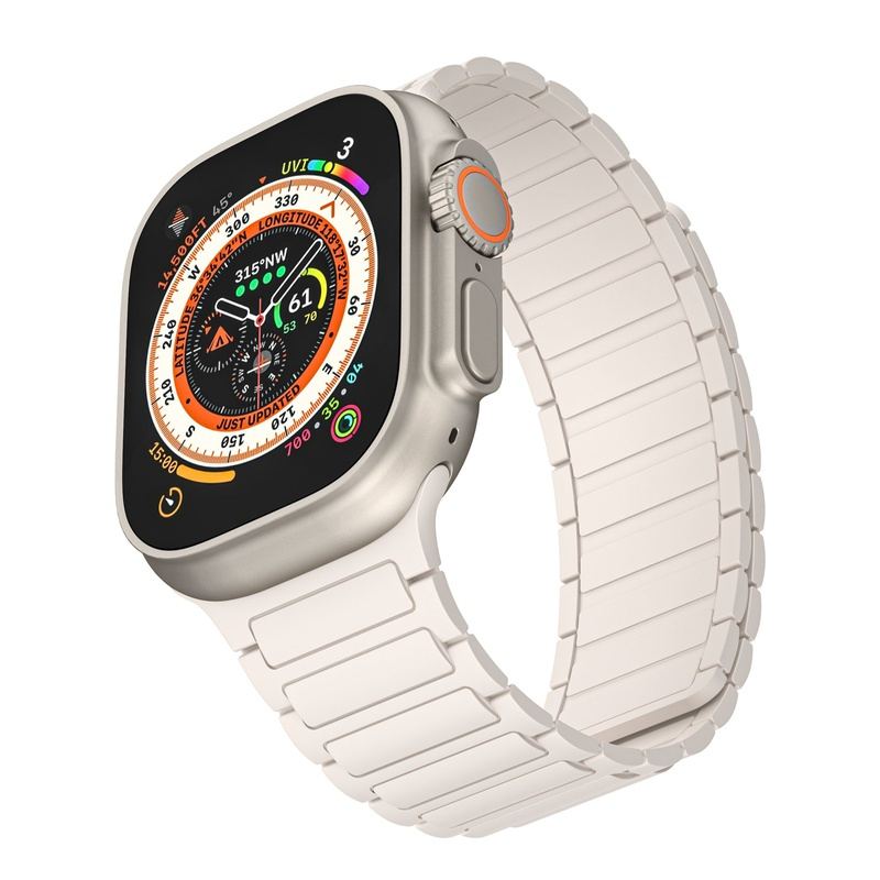 "Contrasting Colors iWatch Strap" Magnetic Silicone Loop