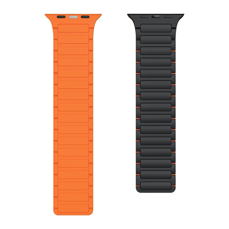 "Contrasting Colors iWatch Strap" Magnetic Silicone Loop