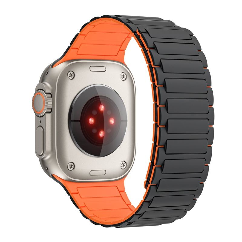 "Contrasting Colors iWatch Strap" Magnetic Silicone Loop