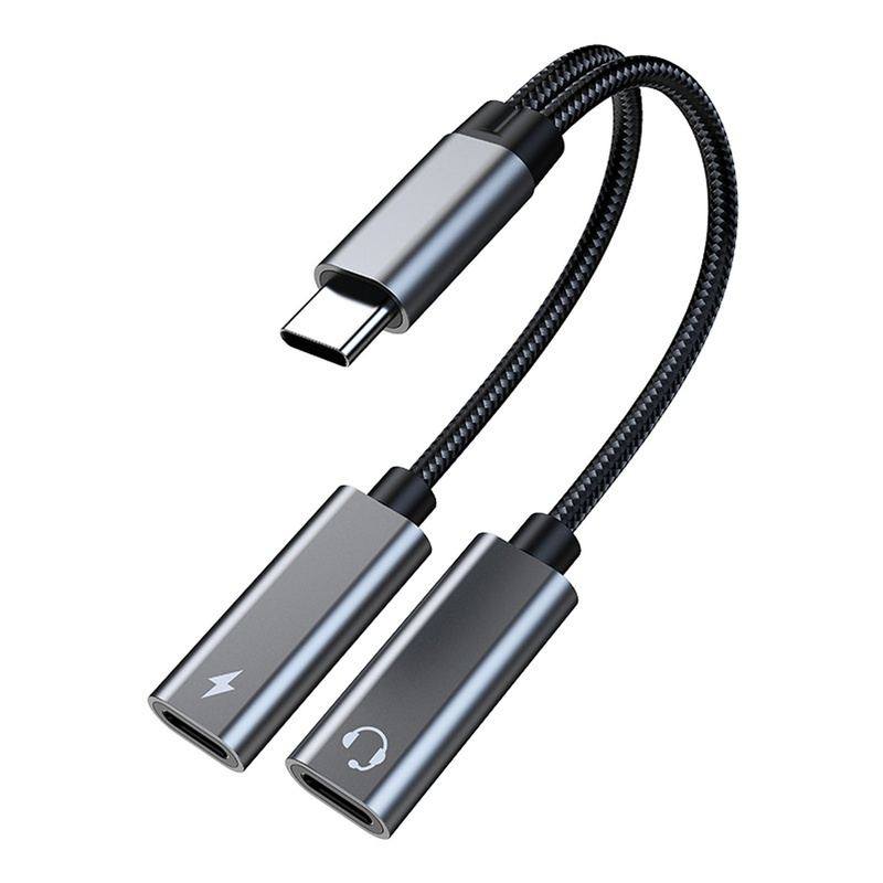 "Cyber" 2 In 1 Type-C Audio Adapter