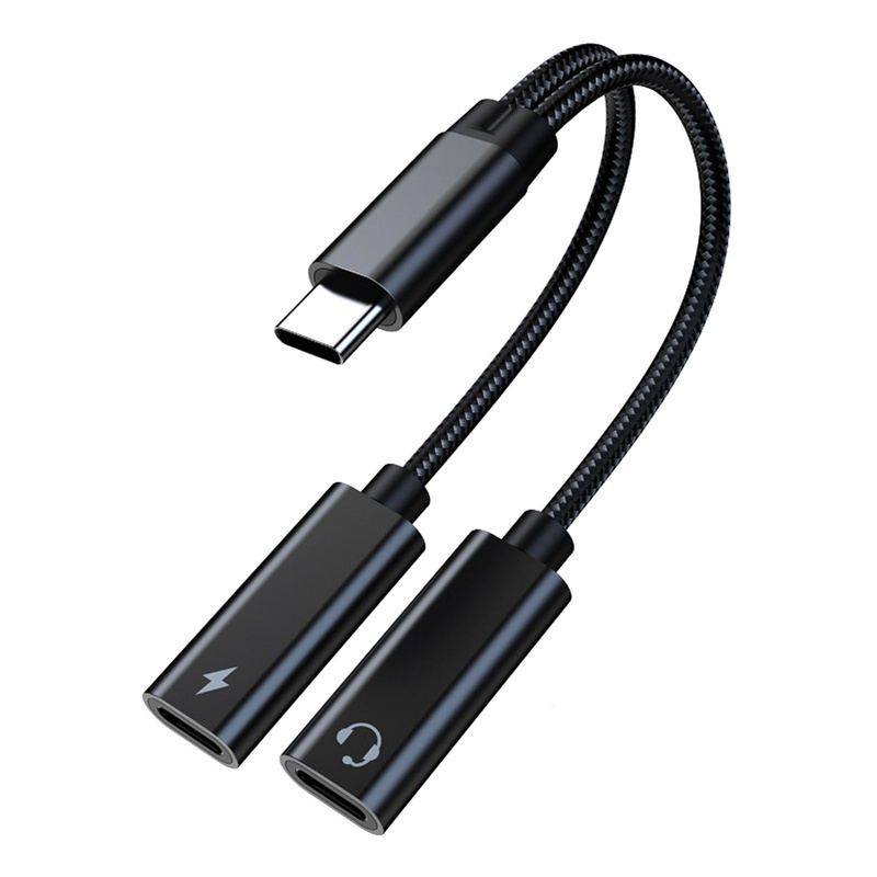 "Cyber" 2 In 1 Type-C Audio Adapter