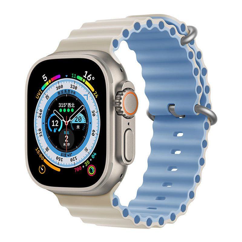 "Mechanical iWatch Strap" Two-color Silicone Loop For Apple Watch